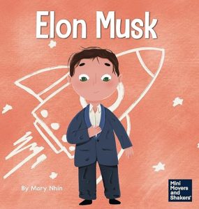 Kids book about Elon Musk - animated cover